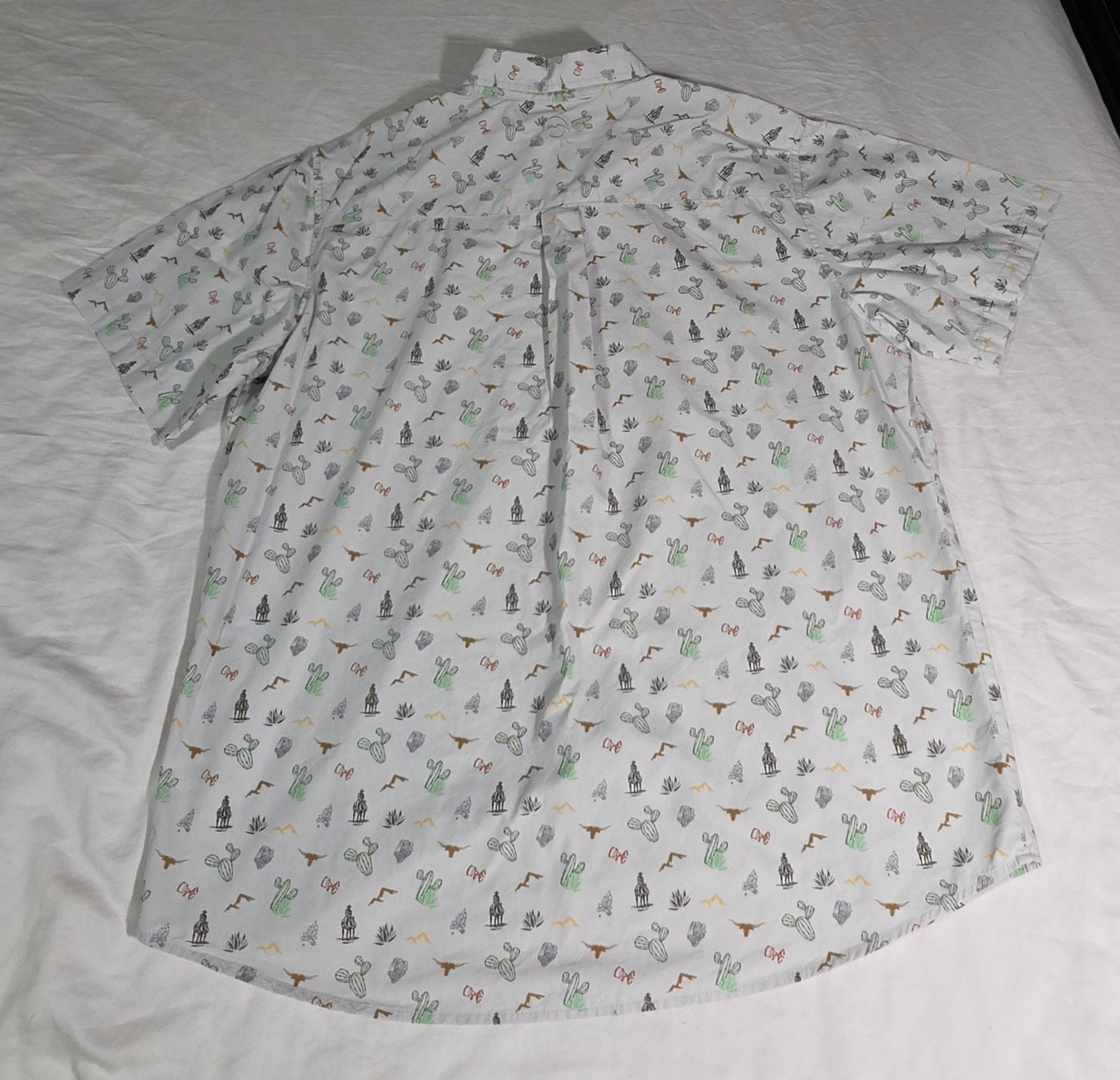 Magellan Outdoors Classic Fit Short Sleeve Shirt XL Cactus Print 4