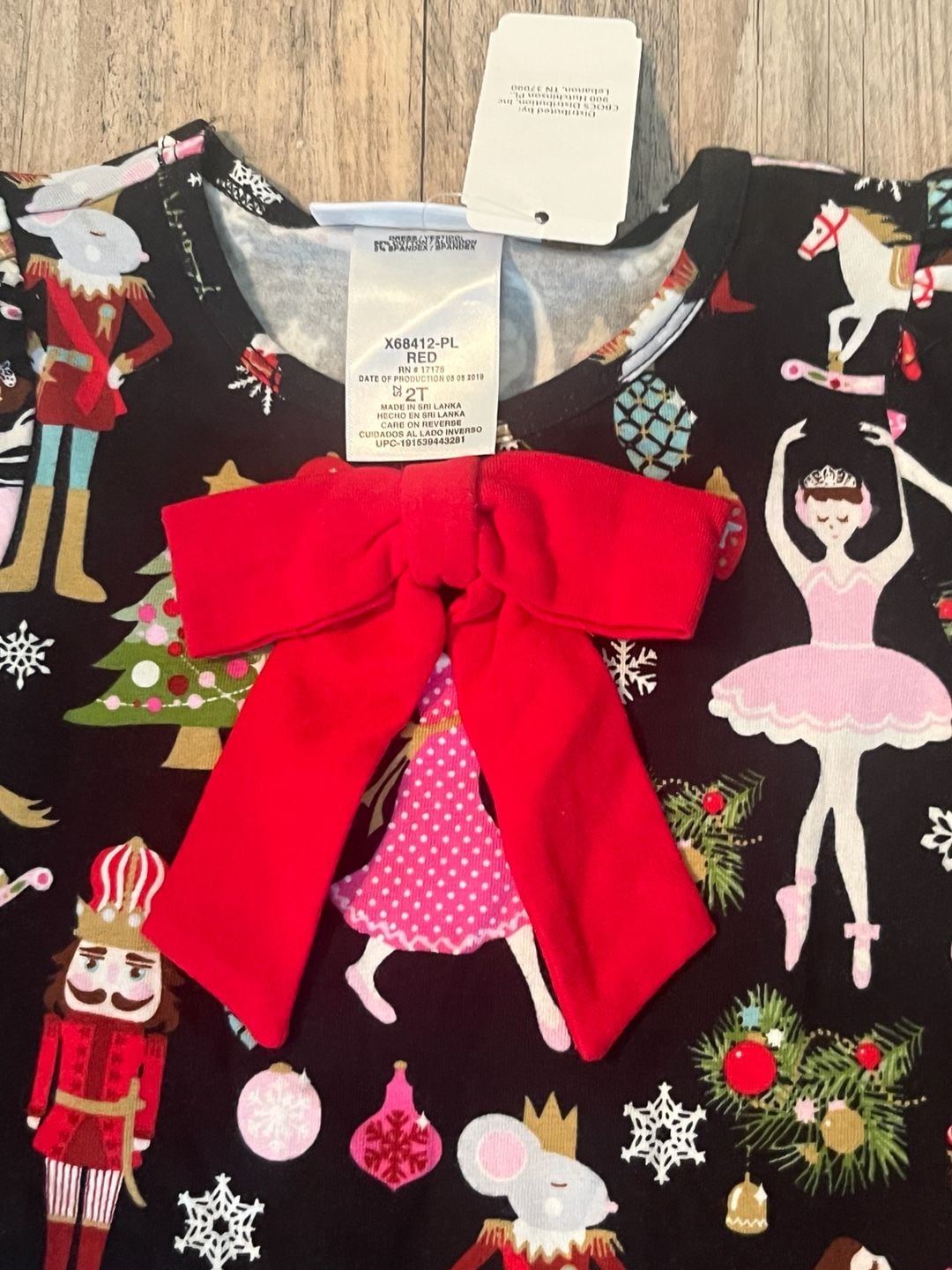 Bonnie Jean Nutcracker Dress Size 2T Christmas Holiday Bow 3