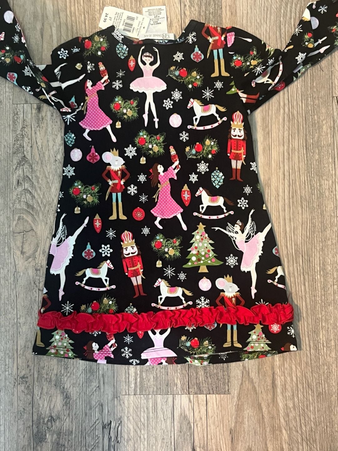 Bonnie Jean Nutcracker Dress Size 2T Christmas Holiday Bow 4