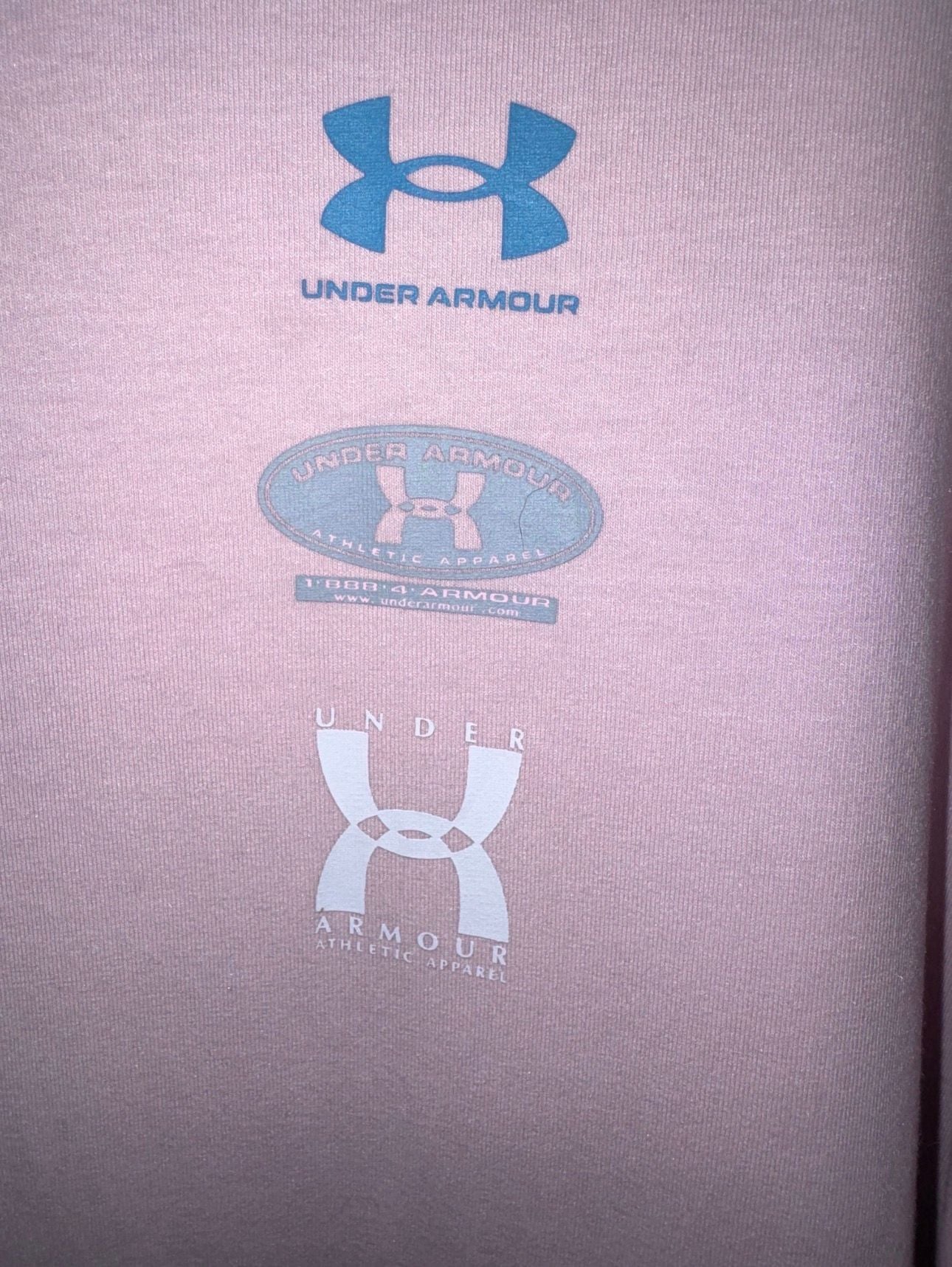 Under Armour T-Shirt Size XL Pink Graphic Logo 4