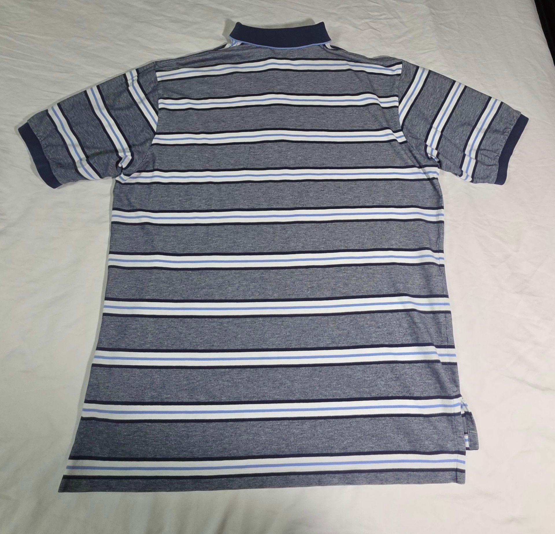 Polo Golf Ralph Lauren Striped Polo Shirt Size L Blue White 4