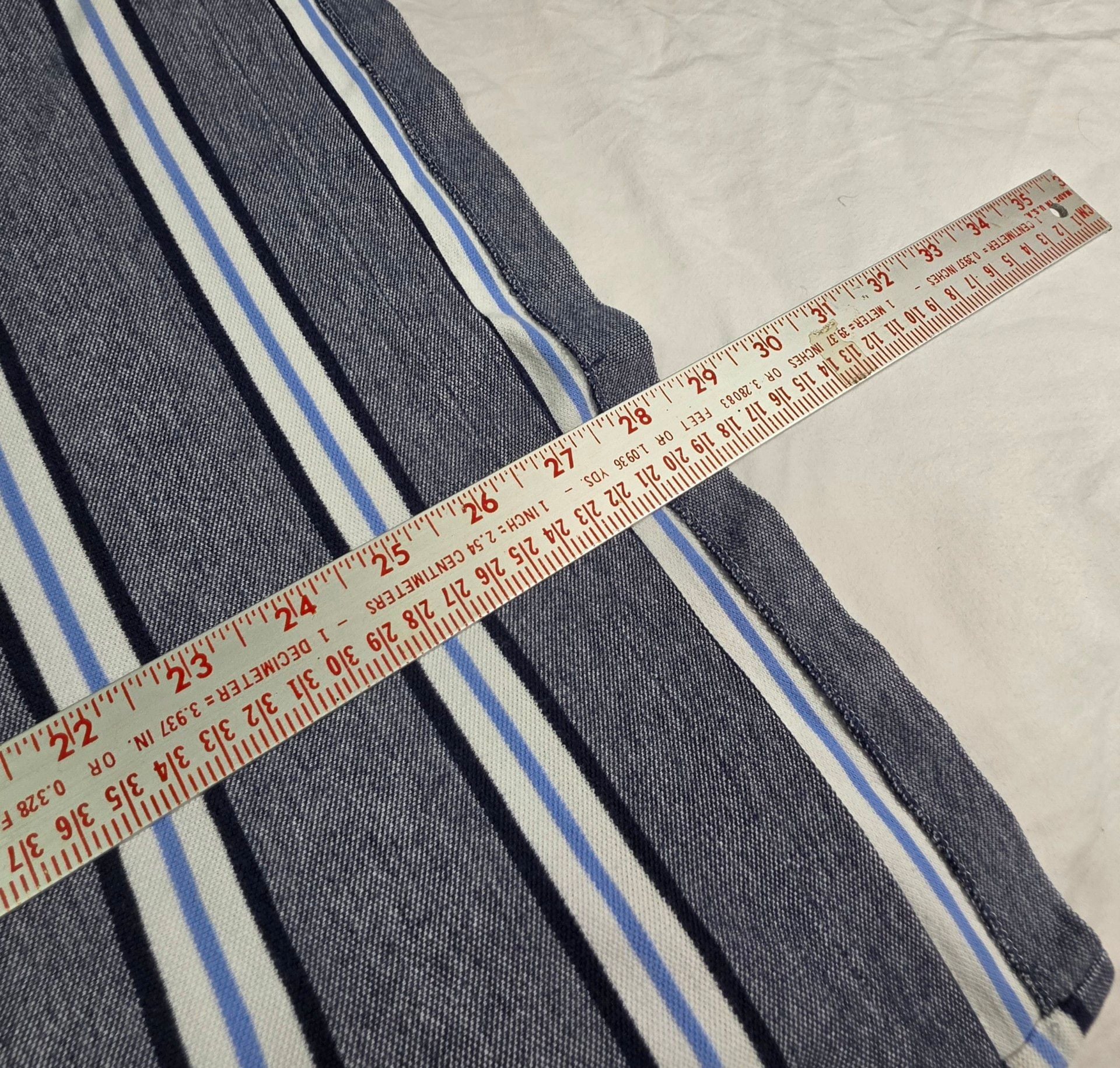 Polo Golf Ralph Lauren Striped Polo Shirt Size L Blue White 8