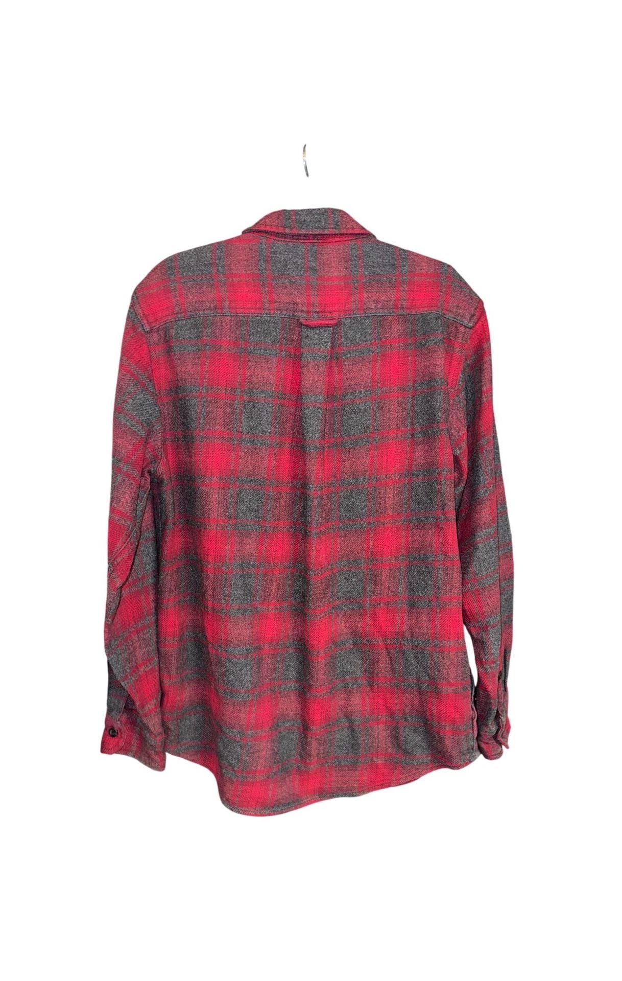 Orvis Men's XL Heavyweight Flannel Shirt
Red and Dark Plaid Button Front 8
