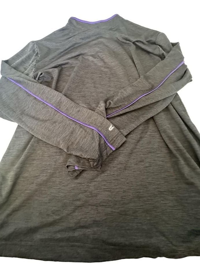 Colosseum LSU Tigers Men's Charcoal Heather 1/4-Zip Pullover Jacket Size L 7