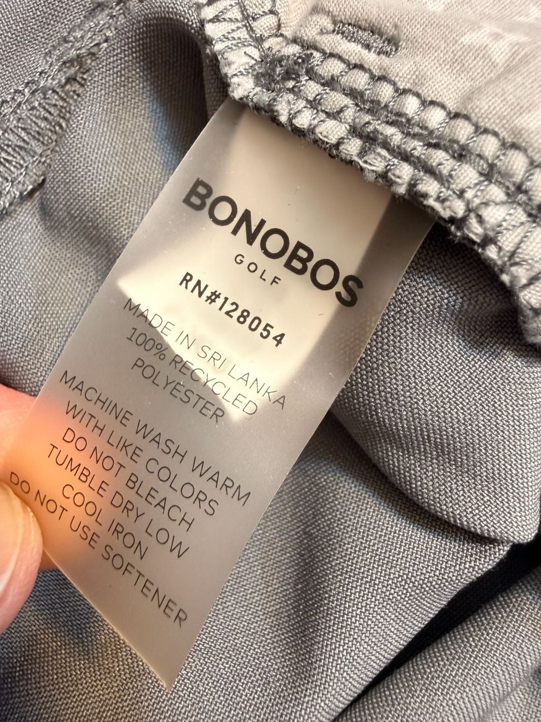 Bonobos Golf Chino Pants 38x30 Gray Recycled Polyester 5