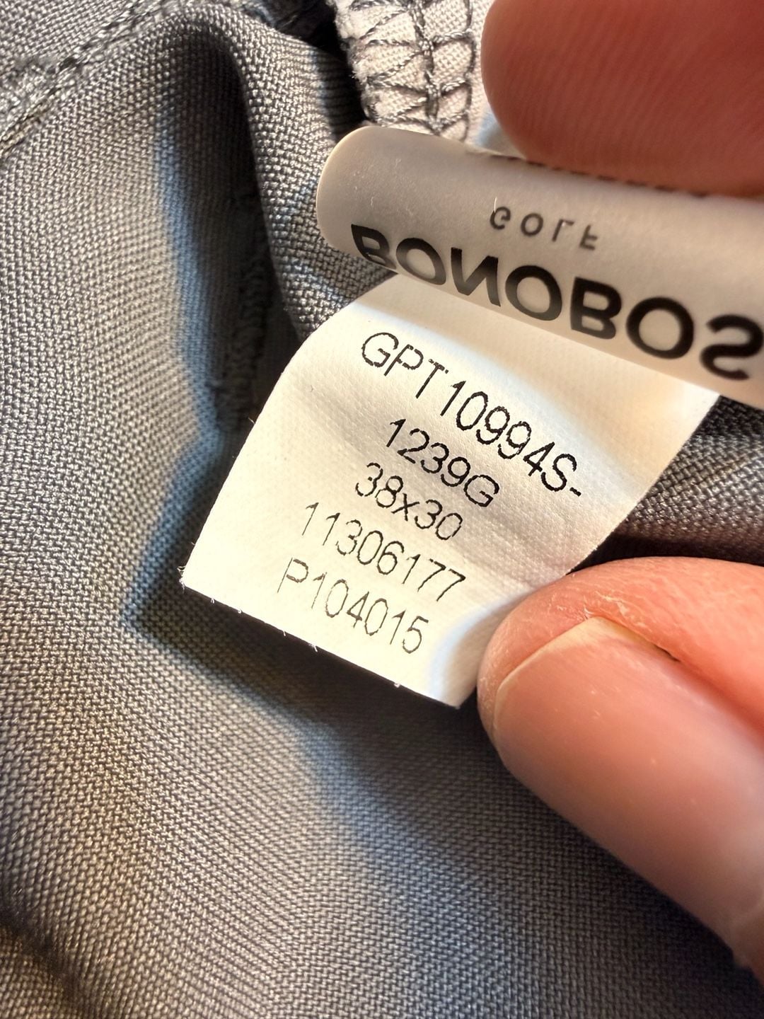 Bonobos Golf Chino Pants 38x30 Gray Recycled Polyester 6
