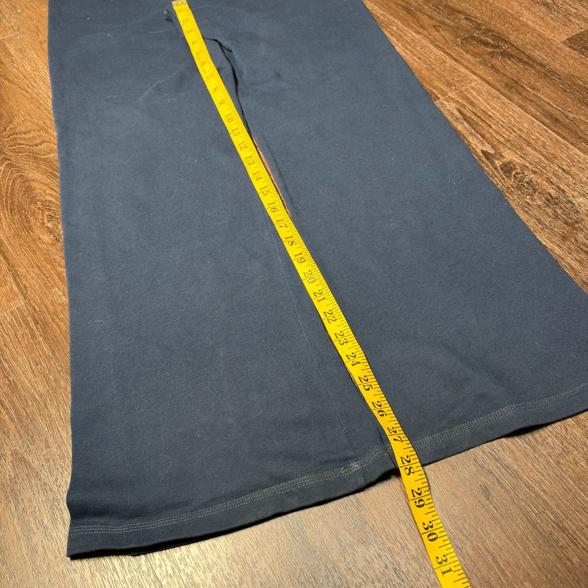 Abercrombie & Fitch Vintage Sweatpants Size 30 Navy Baggy Bootcut Flair 3