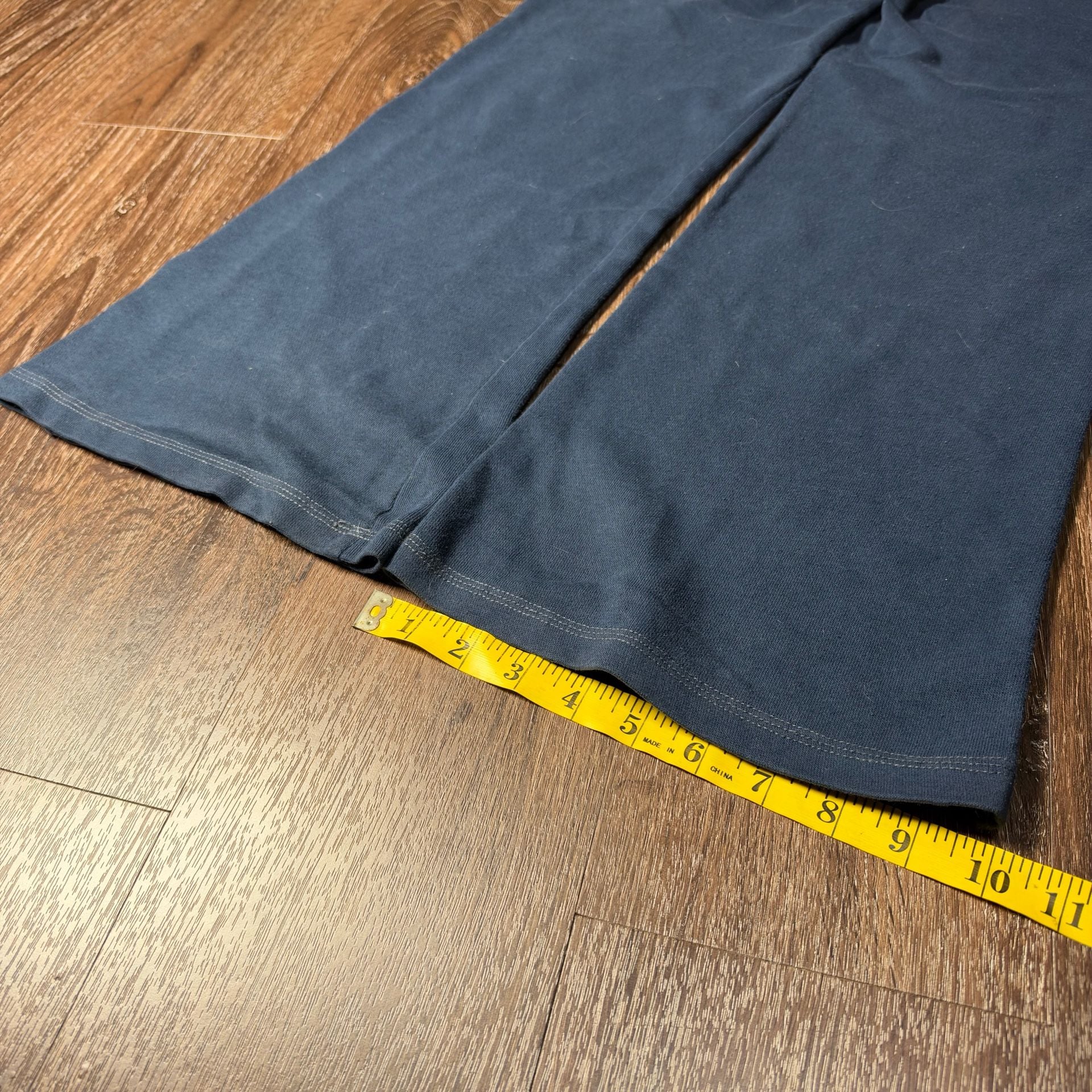 Abercrombie & Fitch Vintage Sweatpants Size 30 Navy Baggy Bootcut Flair 4
