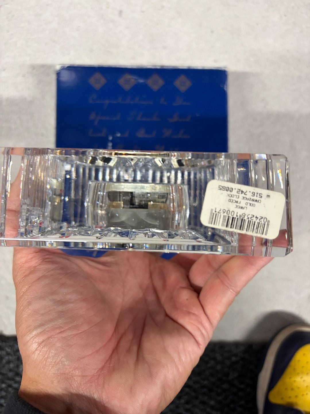 Waterford Crystal Mantel Clock with Original Box 3