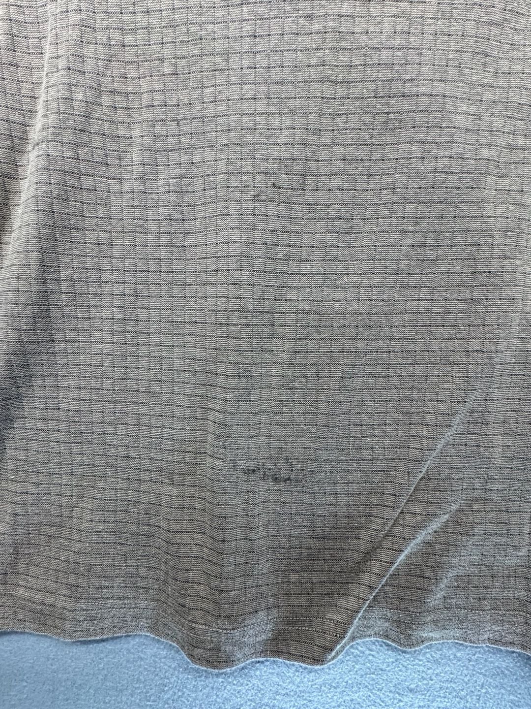 Haggar Long Sleeve Polo Shirt Size M Brown Textured Pocket 10