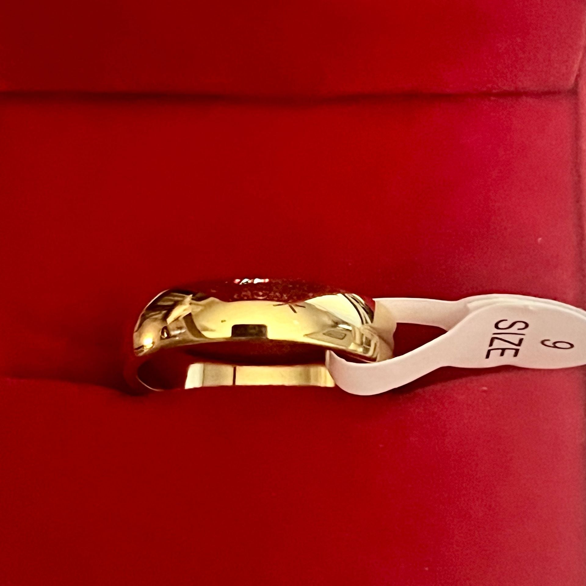 14K GF Band Gold Dome Polished Finish 4mm Band Size 9 2