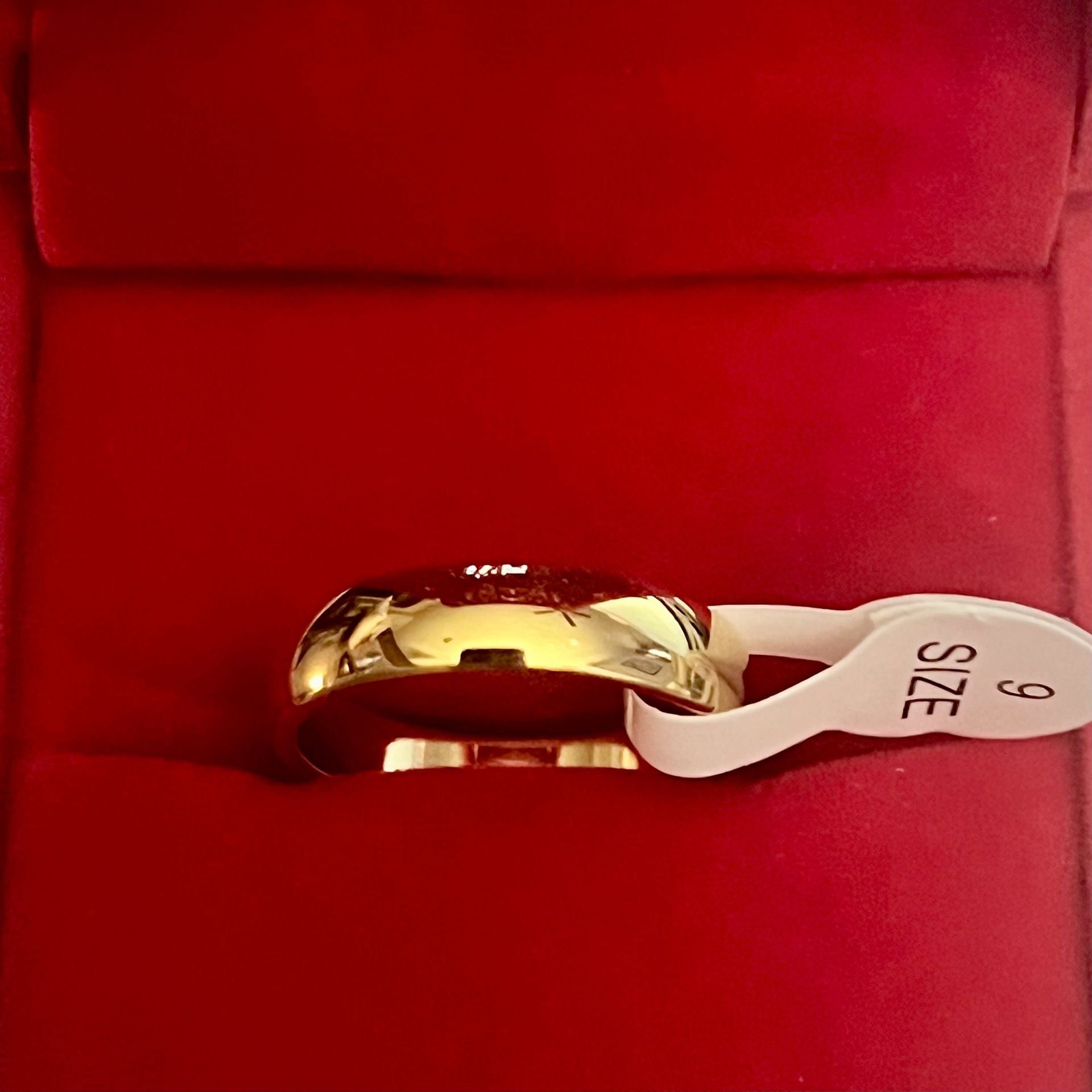 14K GF Band Gold Dome Polished Finish 4mm Band Size 9 3