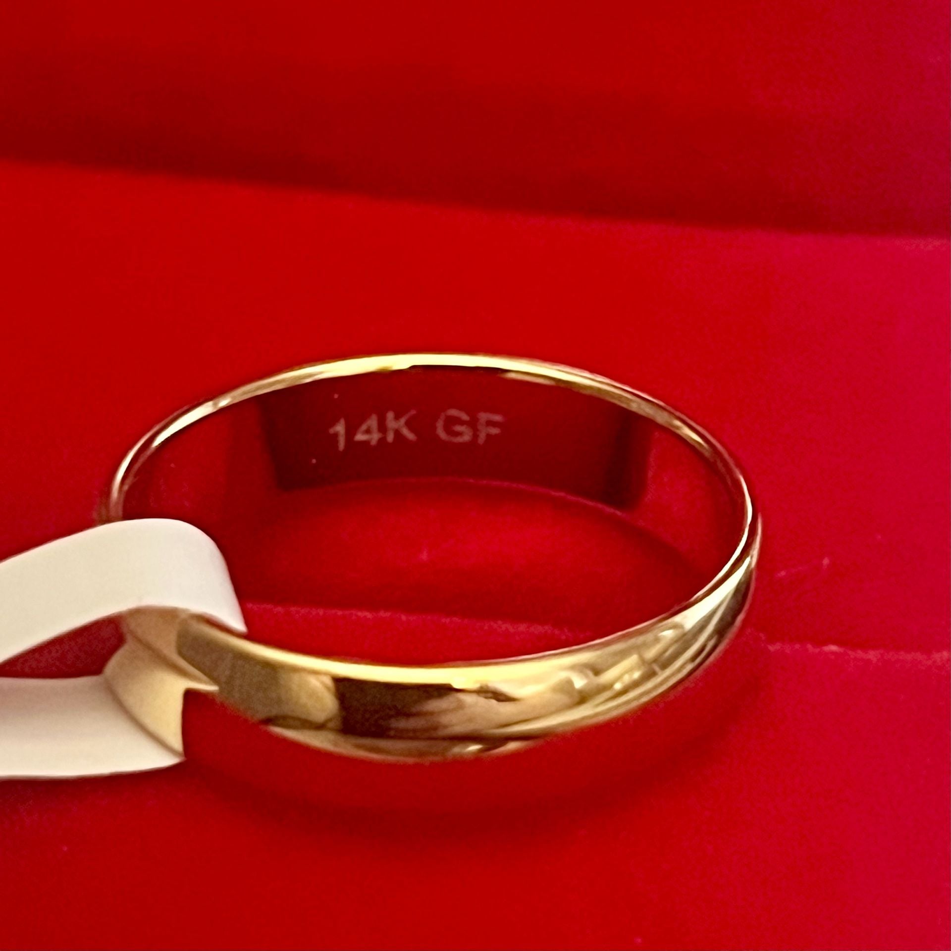 14K GF Band Gold Dome Polished Finish 4mm Band Size 9 4
