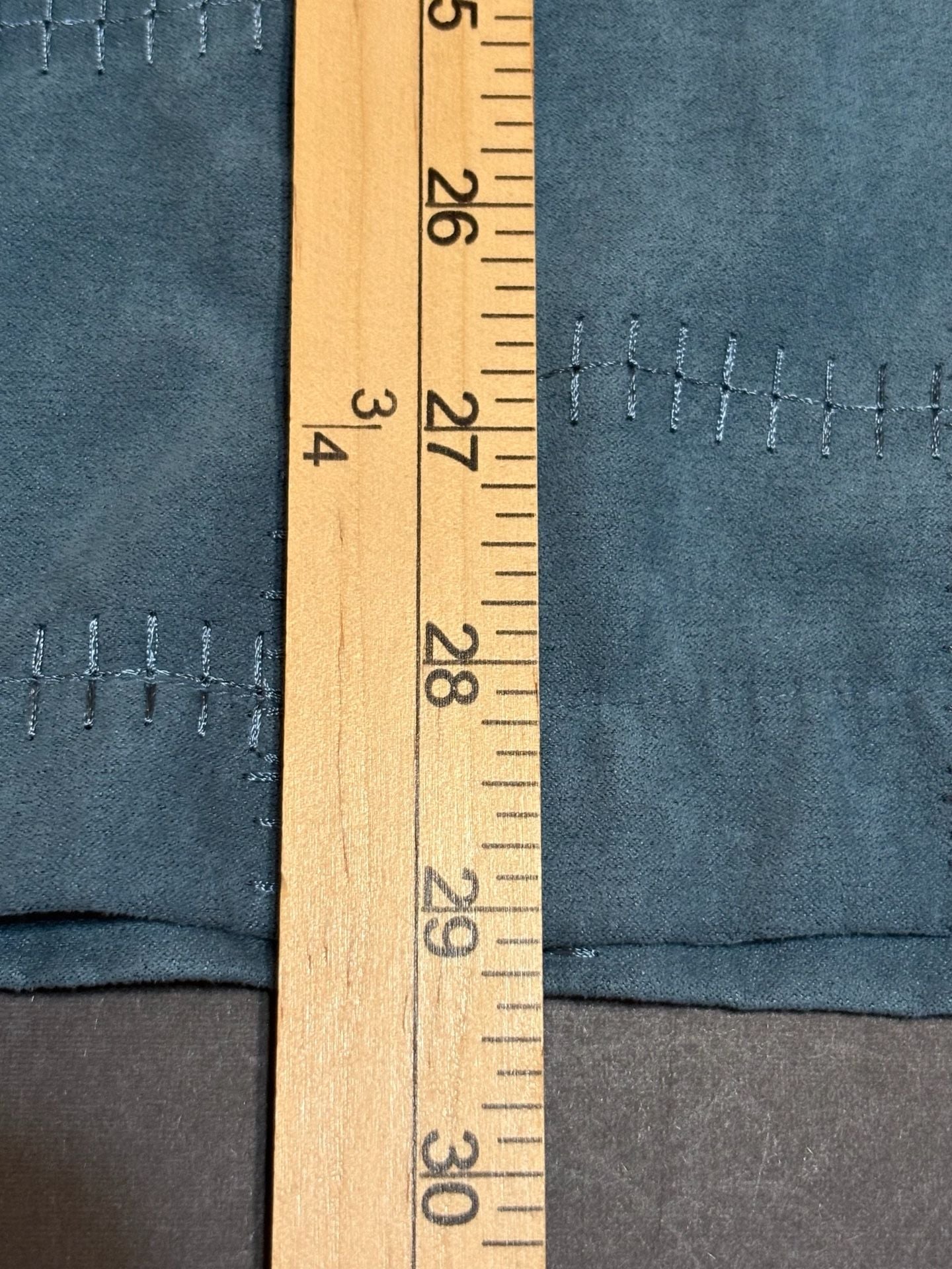 Erin London Button-Down Shirt Size 3X Muted Teal Faux Suede Embroidered 6