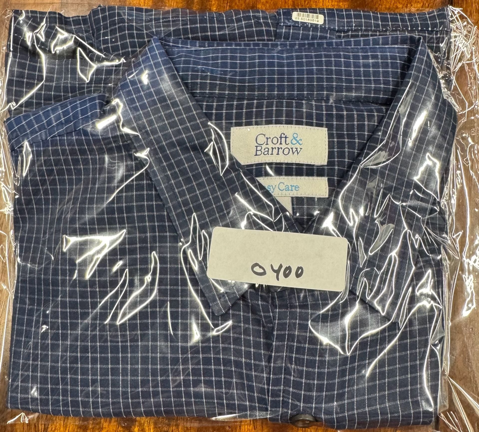 Croft & Barrow Short Sleeve Button Down Shirt Size L Blue Plaid 10