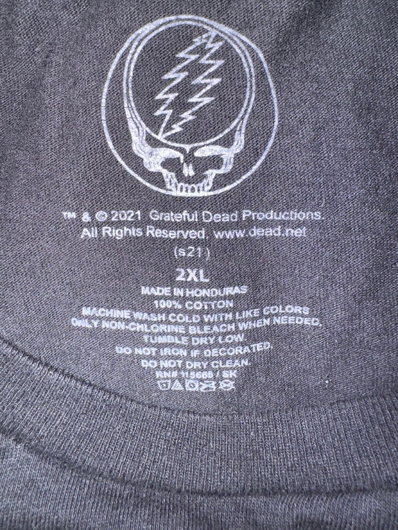 Grateful Dead Dancing Bears T-Shirt Size 2XL Black Rainbow Graphic 3