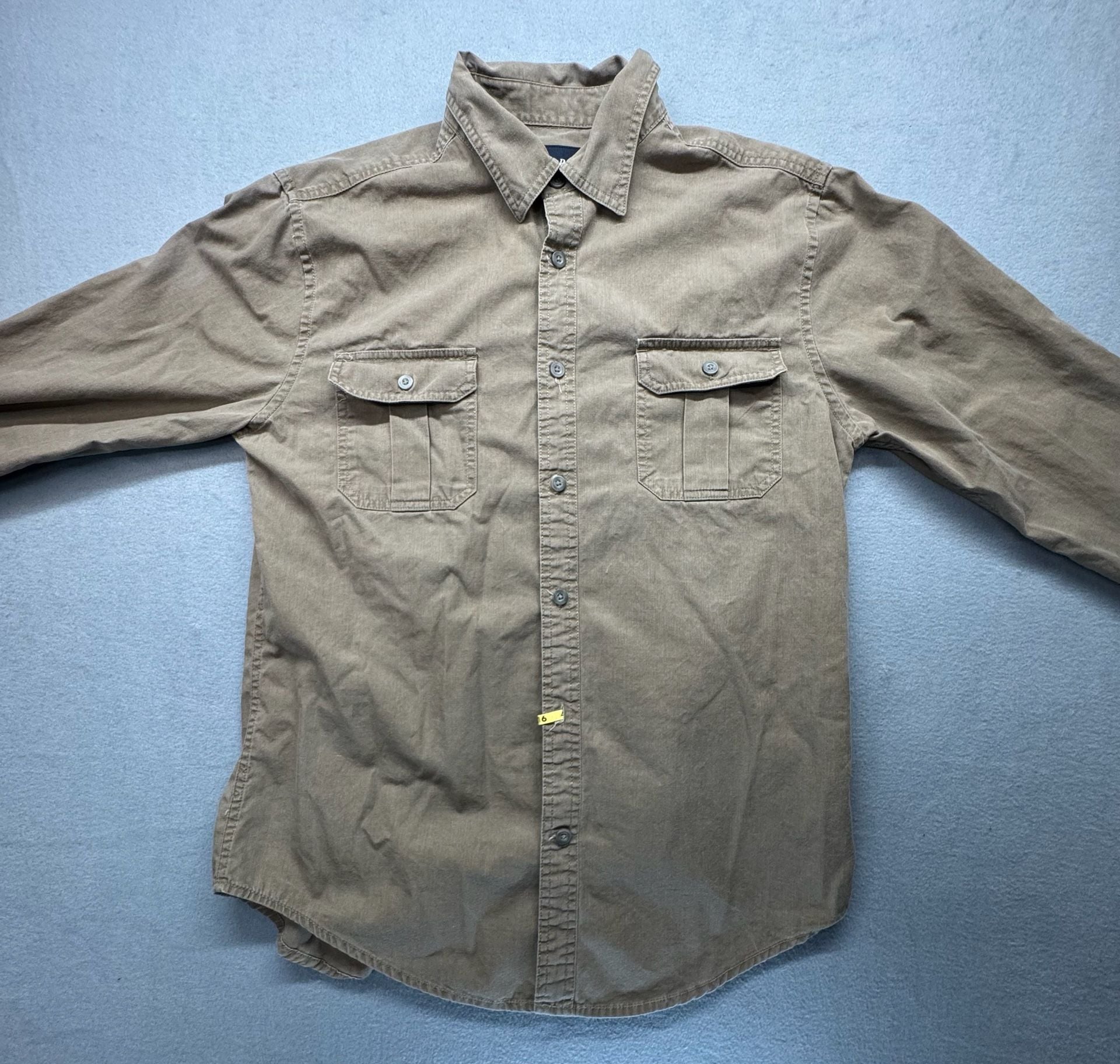 St. John’s Bay Long Sleeve Button Down Shirt Size L Cotton Utility 8