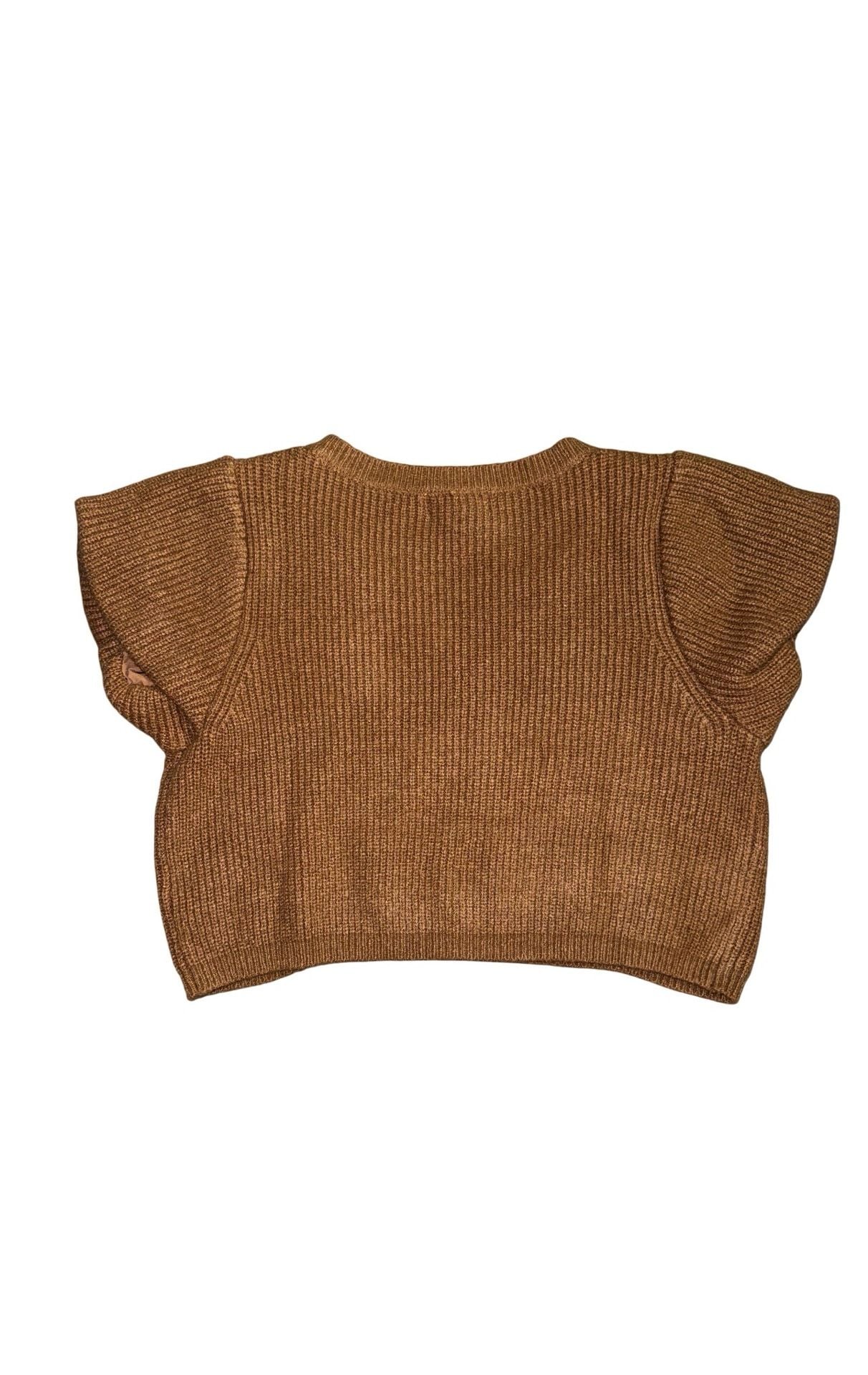 Day + Moon Sweater Vest Size M Brown Ribbed V-Neck 5