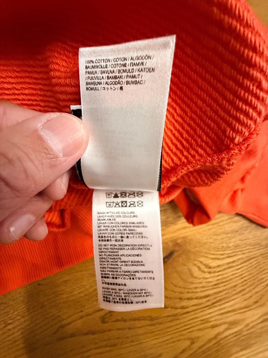 Denim Tears Cotton Wreath Full Zip Hoodie Orange 7