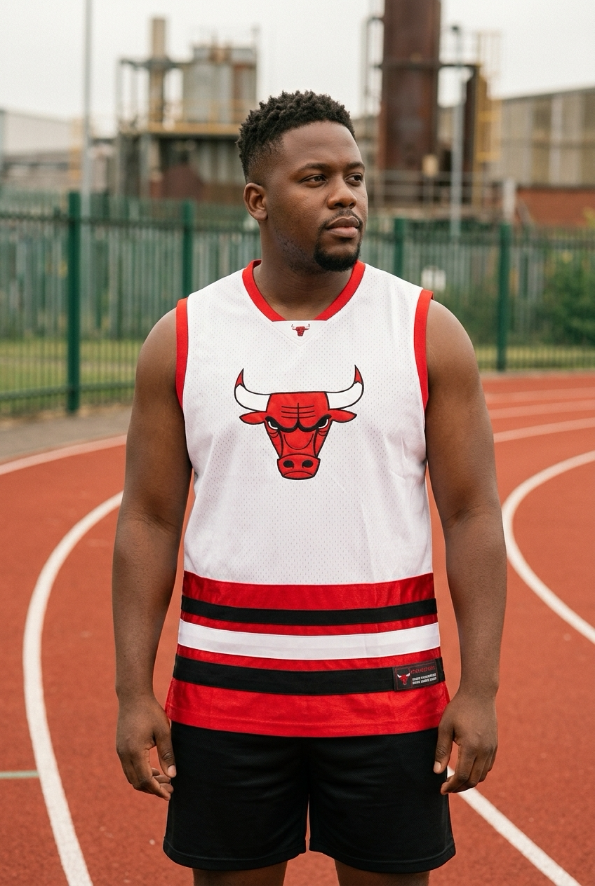 Chicago Bulls NBA Basketball Jersey White Red 3