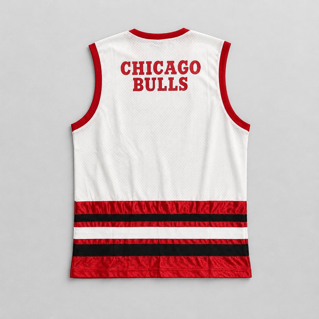 Chicago Bulls NBA Basketball Jersey White Red 4