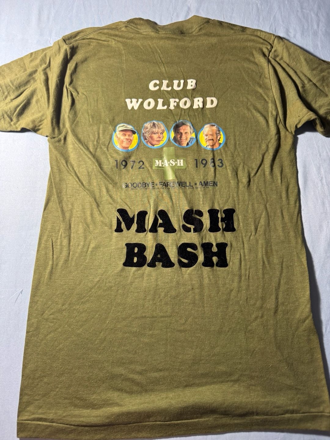 Vintage M*A*S*H 4077th T-Shirt Olive Green 4