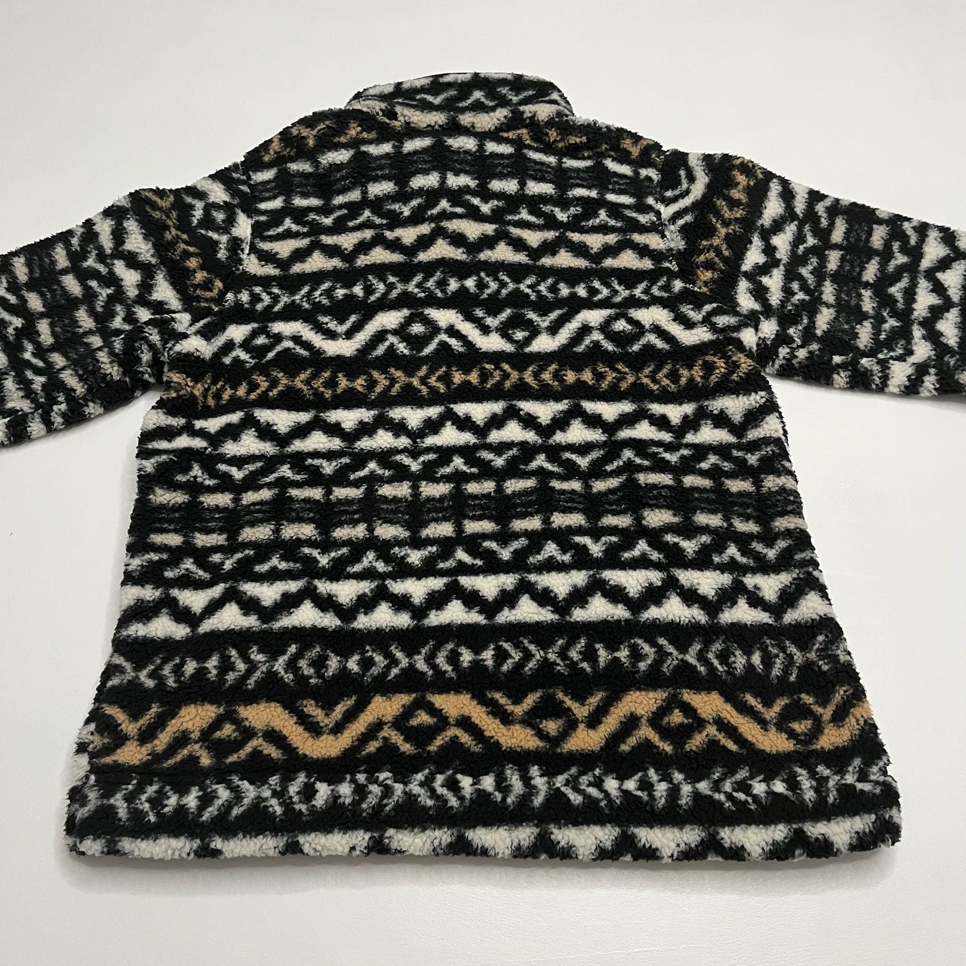 Columbia Printed Fleece Pullover Black White Pattern Size Medium 8