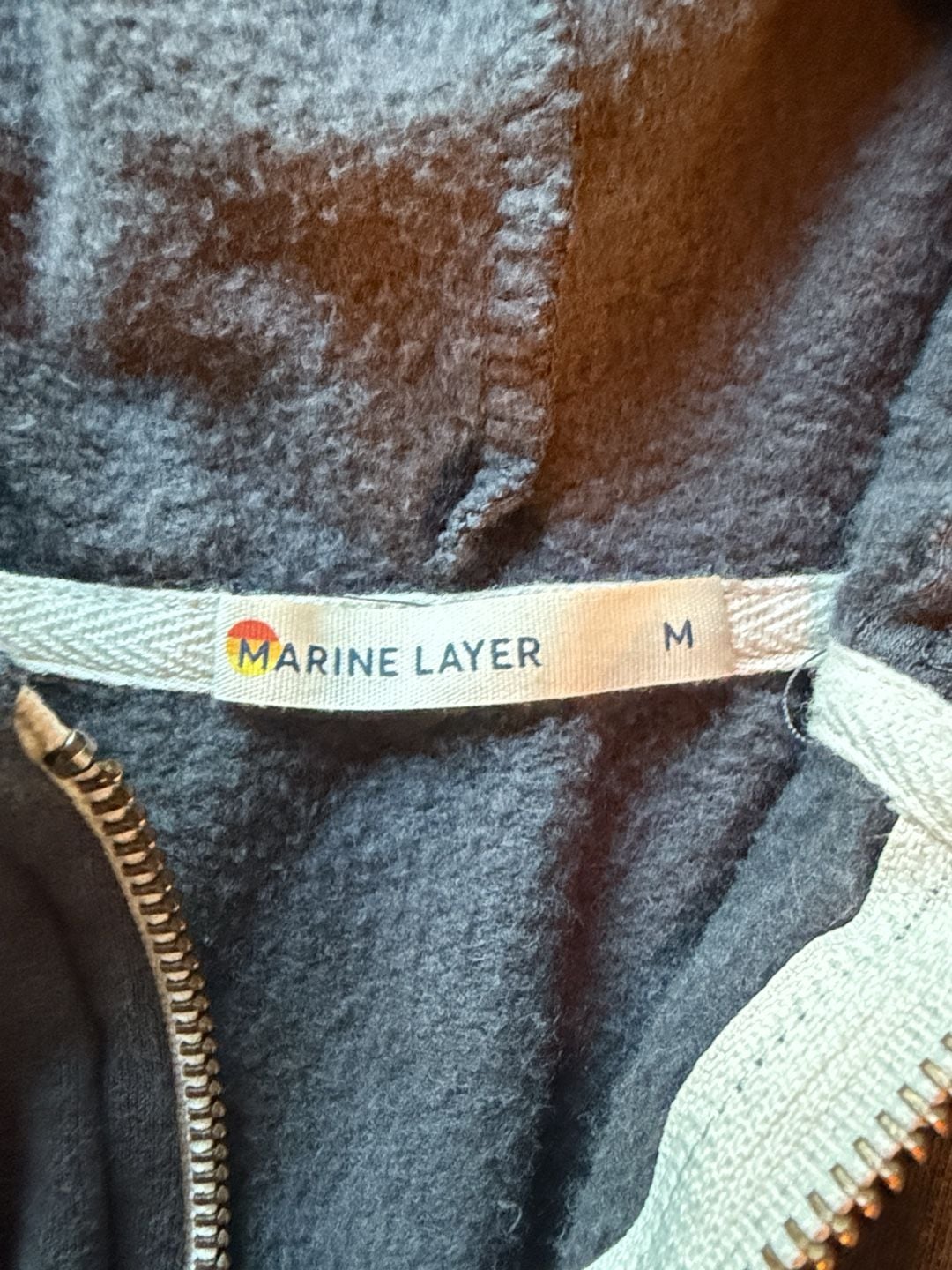 Marine Layer Zip Hoodie Size M Loon Point Lake Megunticook 3