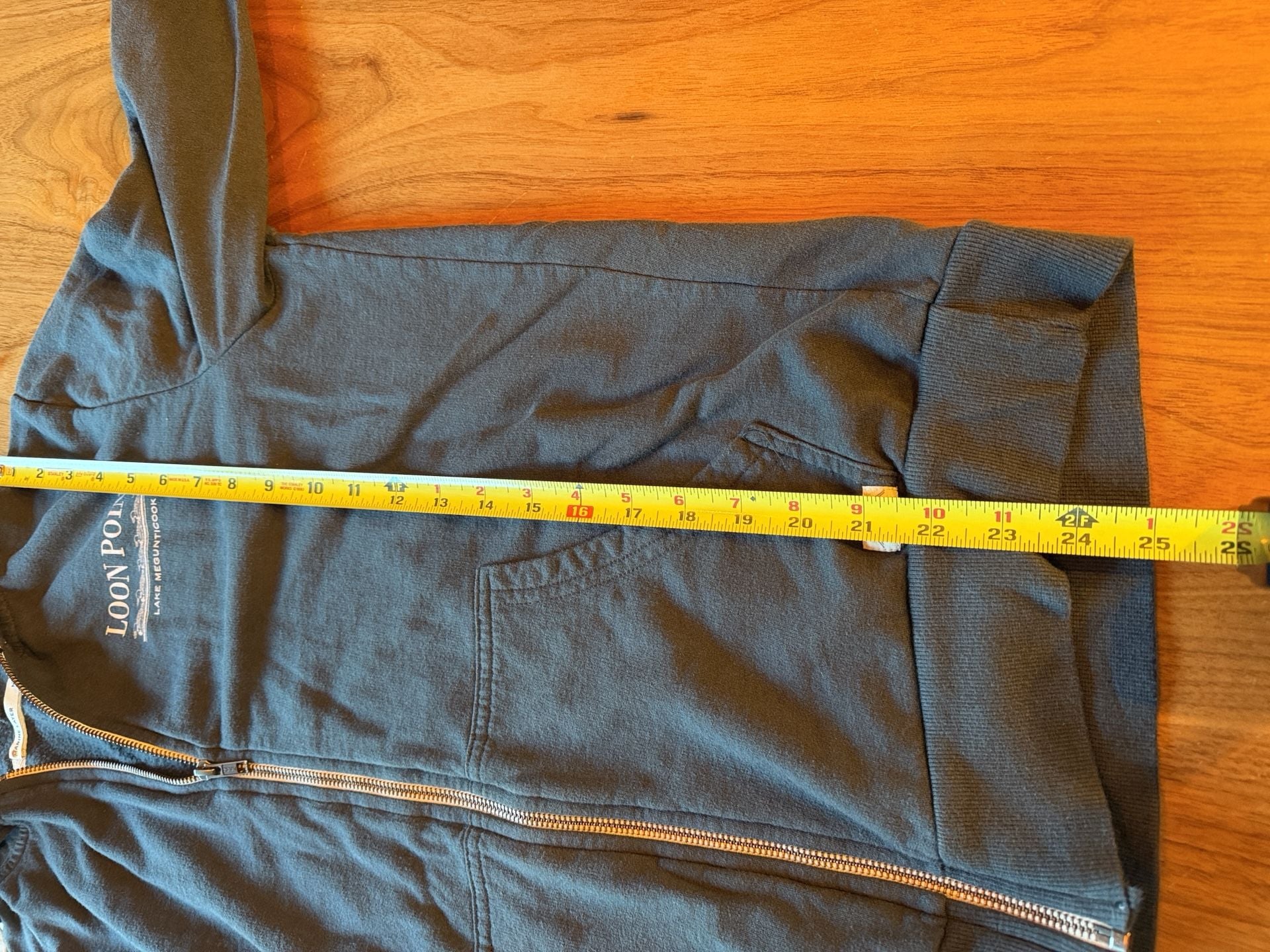 Marine Layer Zip Hoodie Size M Loon Point Lake Megunticook 7