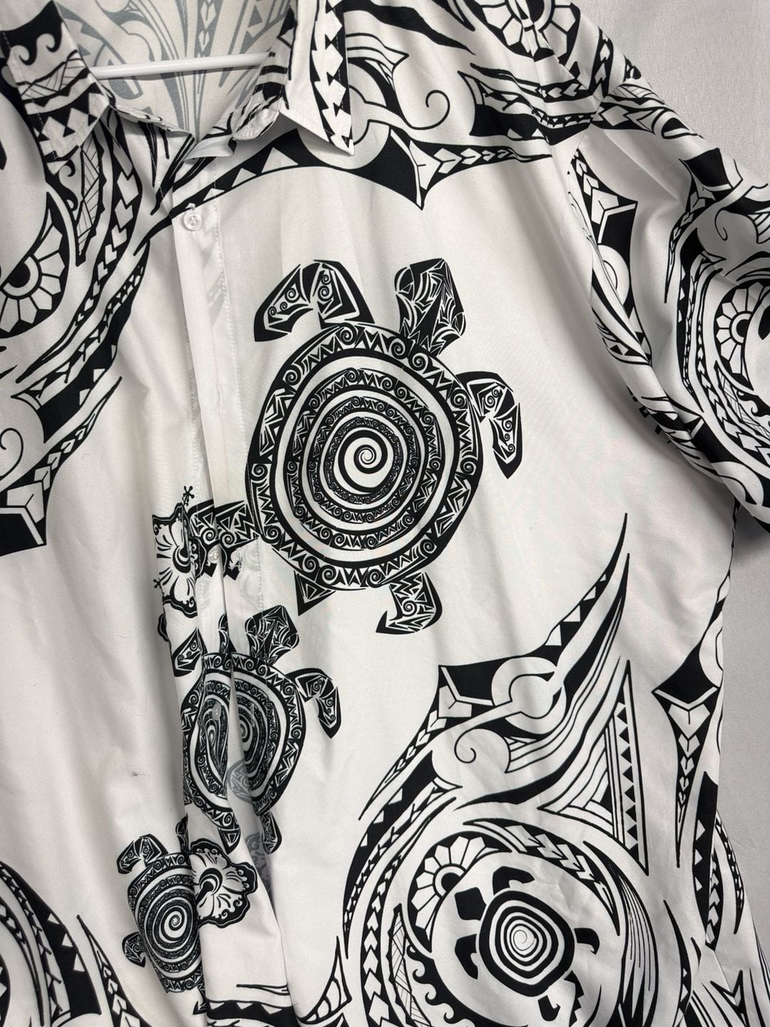 Unbranded Tribal Turtle Hawaiian Short Sleeve Button Down Shirt Size L 3