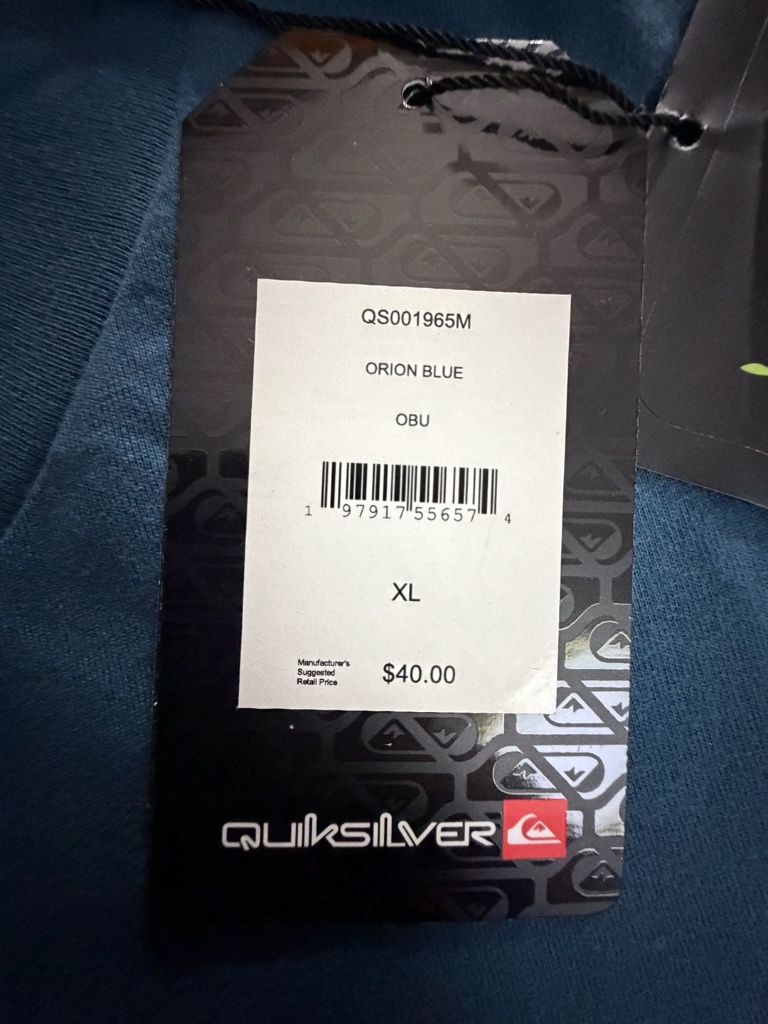 Quiksilver T-Shirt Size XL Orion Blue Graphic Tee New 5