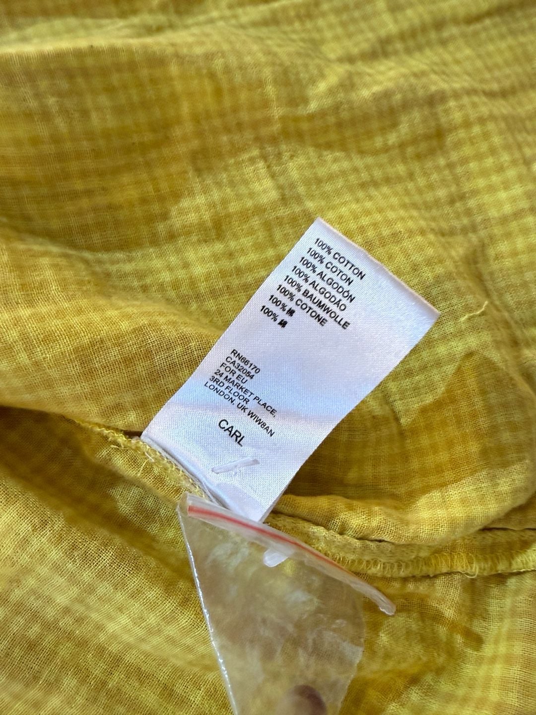 Anthropologie Plaid Long Sleeve Button Down Shirt Yellow Size S (b1) 7