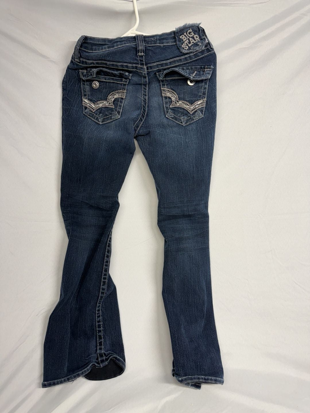 Big Star Maddie Bootcut Jeans Size 26 Blue Denim Mid Rise Flap Pocket 5