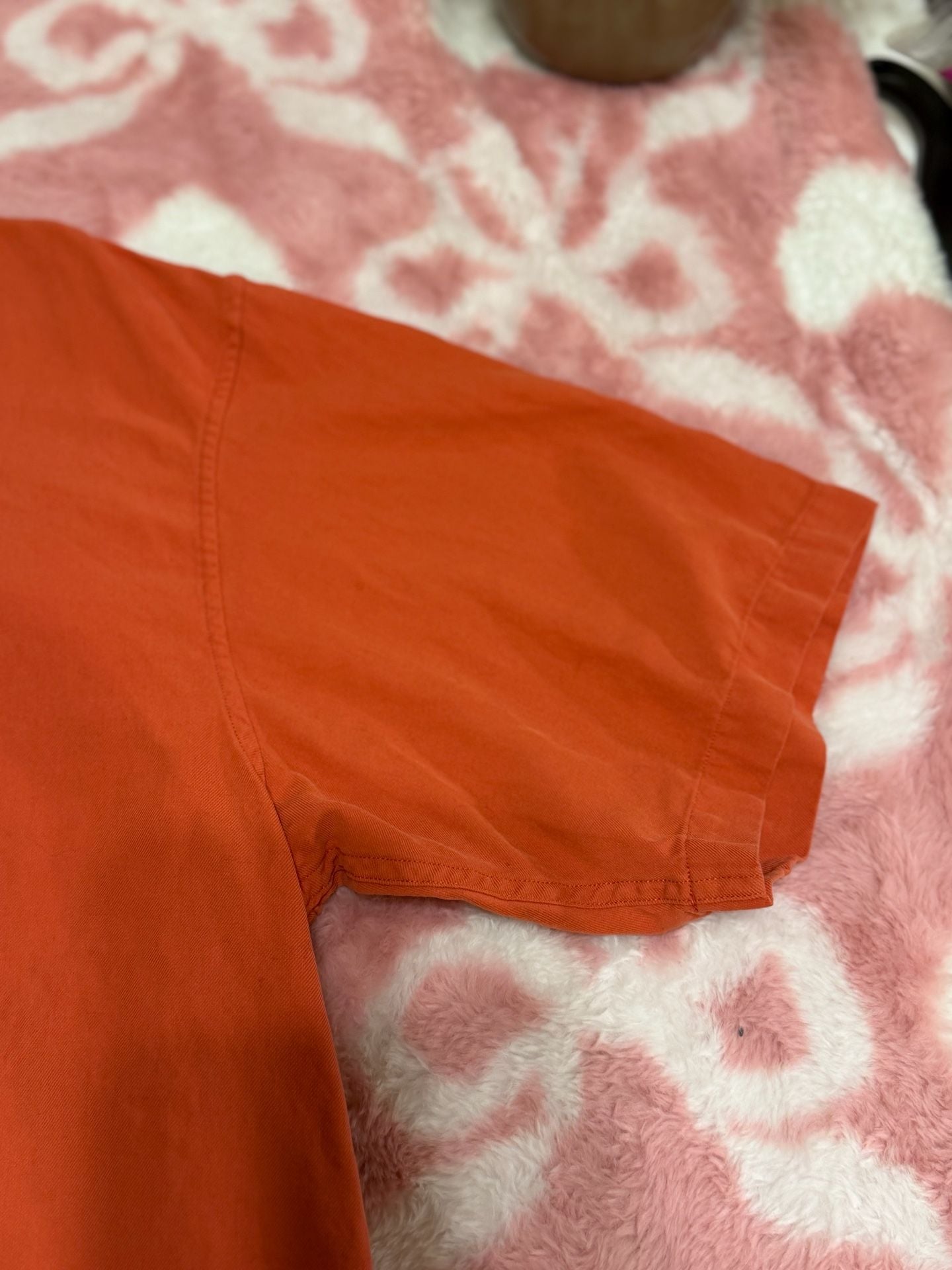 Nautica Short Sleeve Button Down Shirt Size XL Orange 7