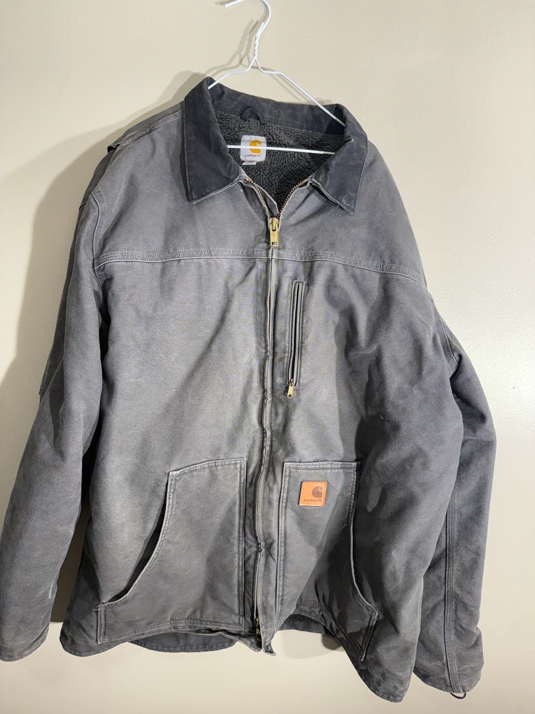 Carhartt Sherpa Lined Jacket Charcoal Gray 2