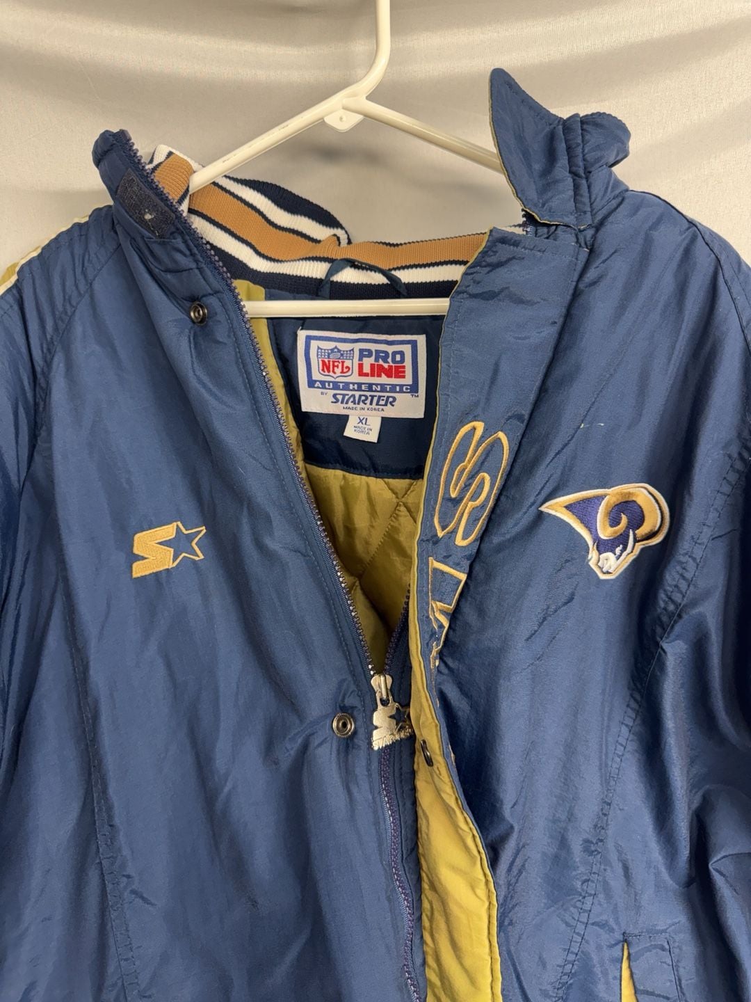 Vintage Starter NFL St Louis Rams Pro Line Heavyweight Winter Jacket Size XL 2