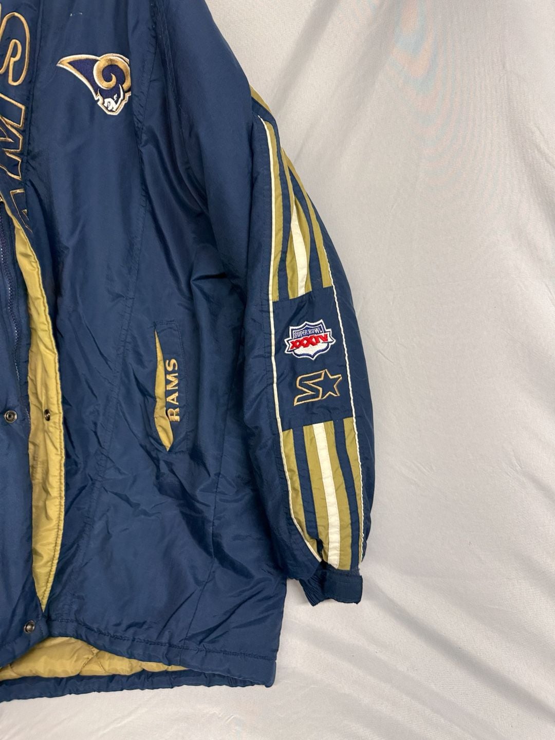 Vintage Starter NFL St Louis Rams Pro Line Heavyweight Winter Jacket Size XL 4