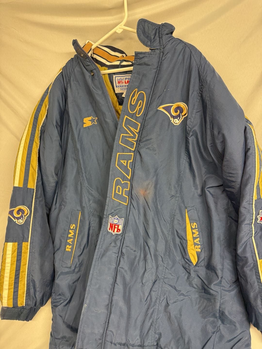 Vintage Starter NFL St Louis Rams Pro Line Heavyweight Winter Jacket Size XL 5