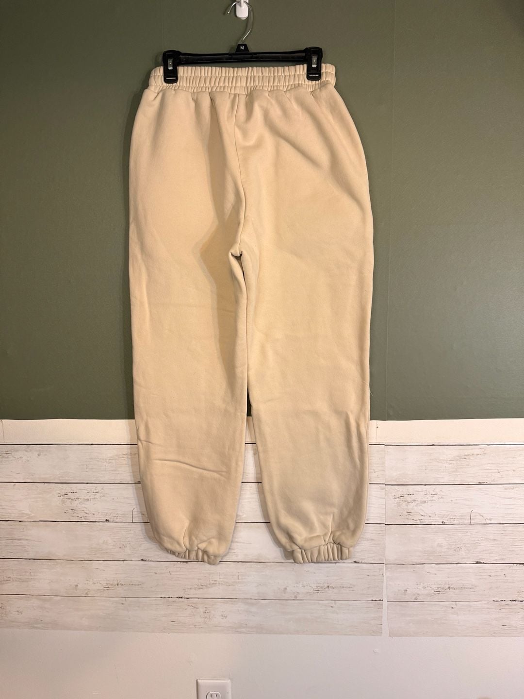 Comfrt Sweatpants Size M Cream Cotton Blend Joggers 3