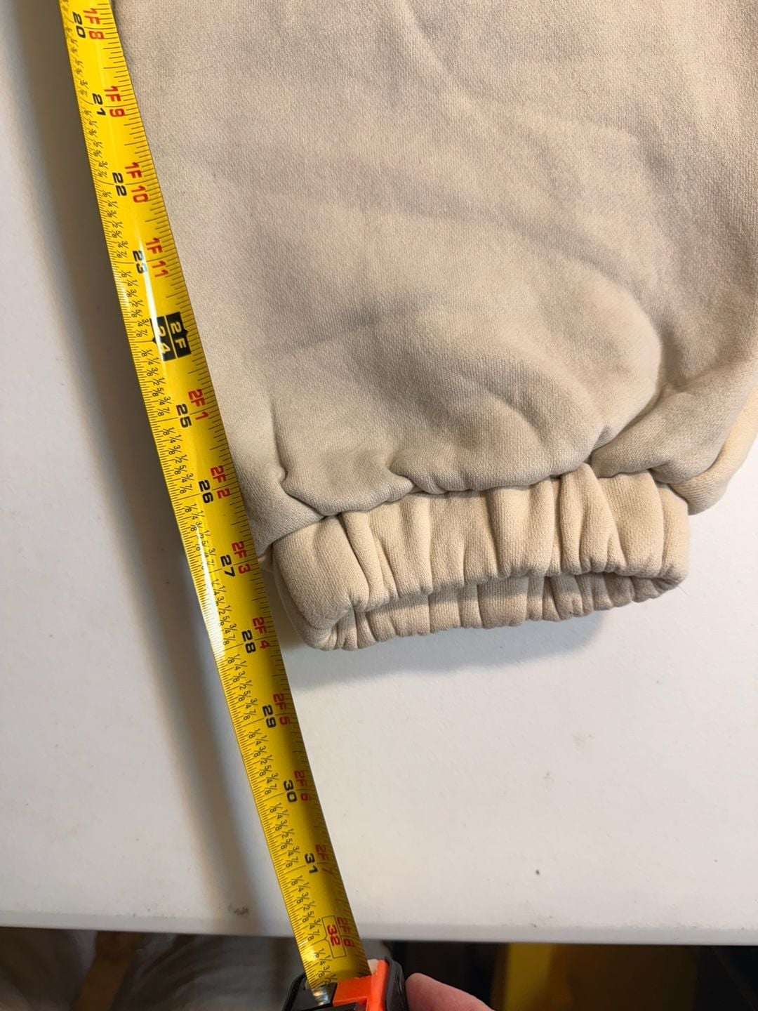 Comfrt Sweatpants Size M Cream Cotton Blend Joggers 6