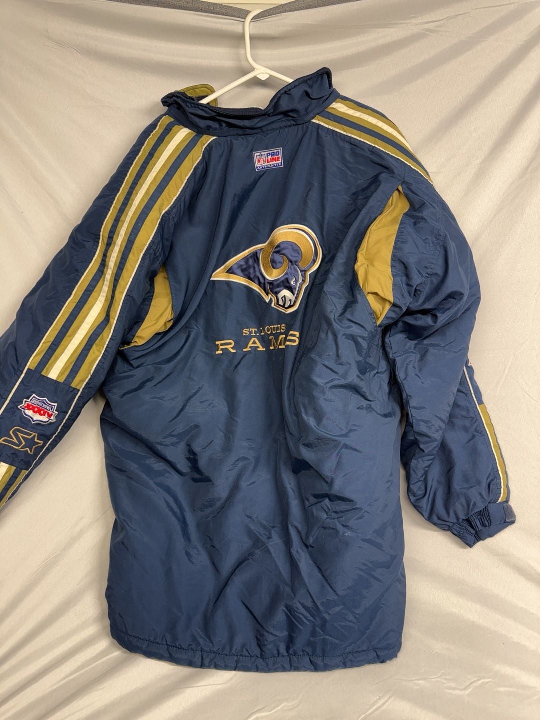 Vintage Starter NFL St Louis Rams Pro Line Heavyweight Winter Jacket Size XL 6