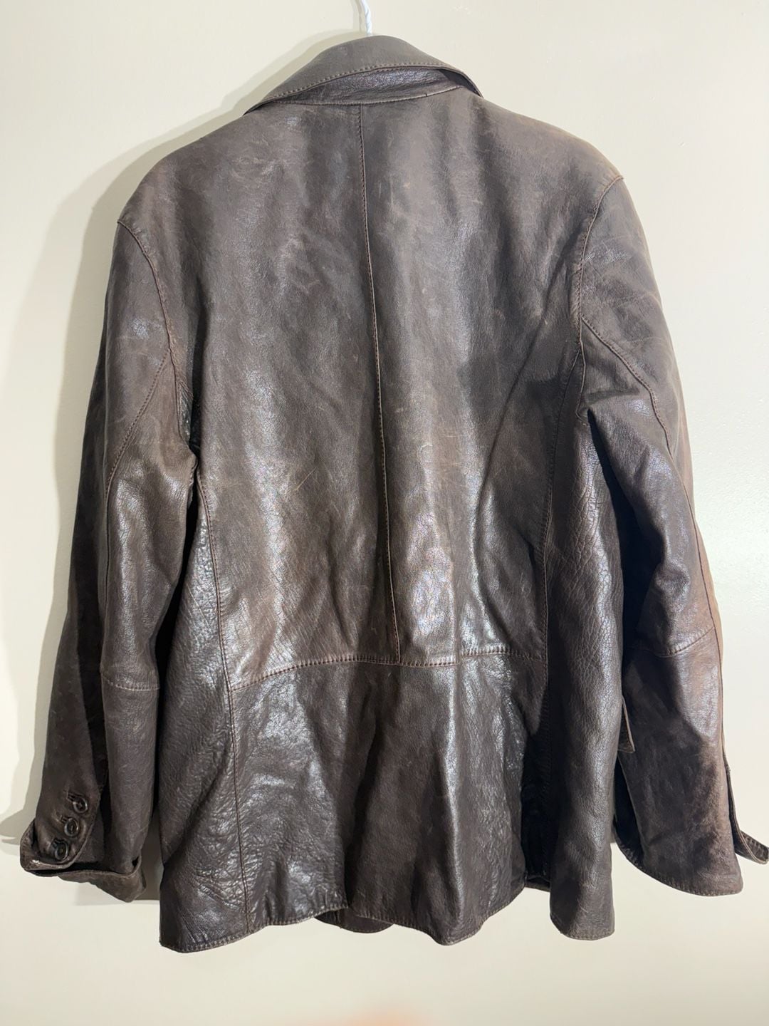 Andrew Marc Leather Blazer Jacket Brown 6