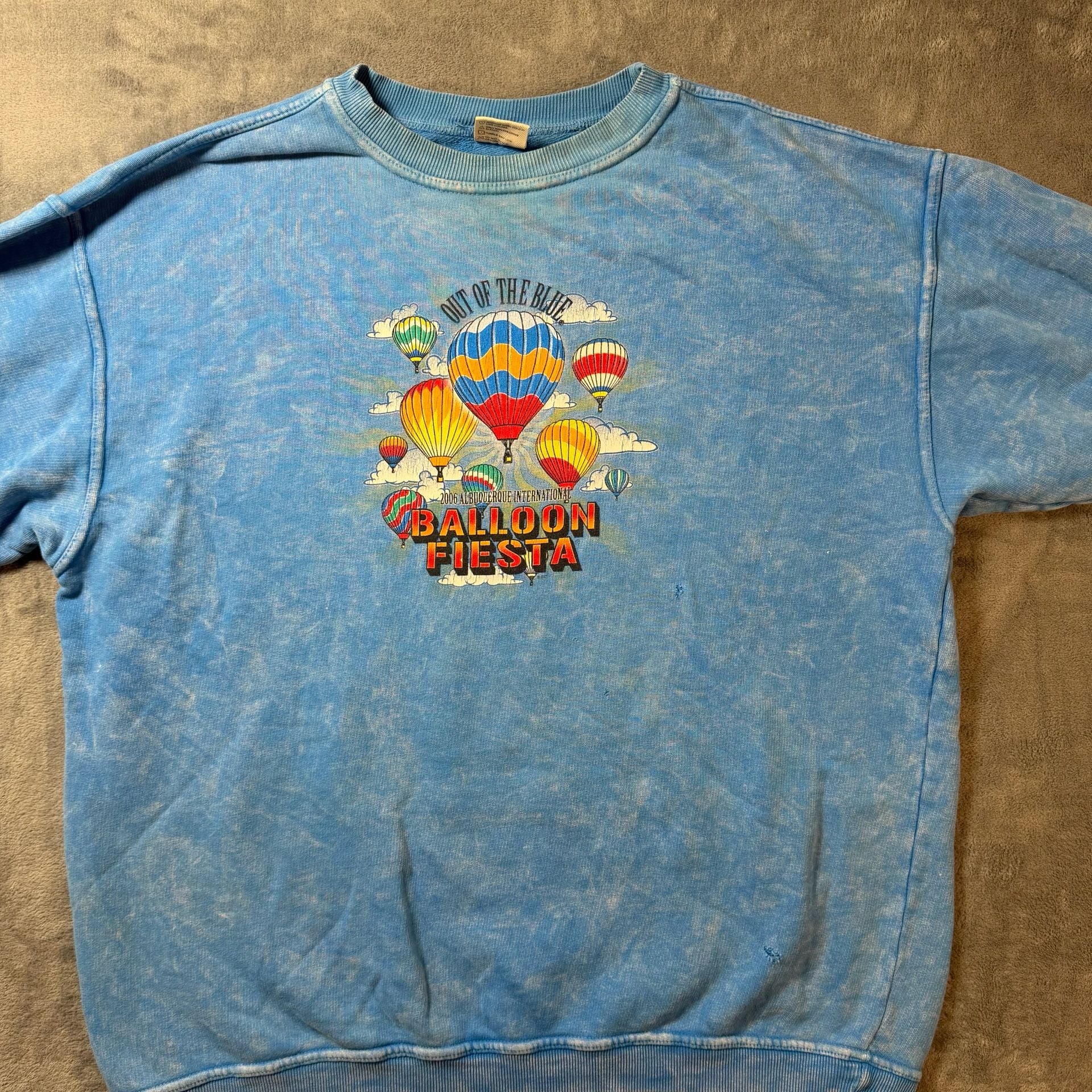 Y2K Vintage Albuquerque International Balloon Fiesta Sweatshirt Blue 2