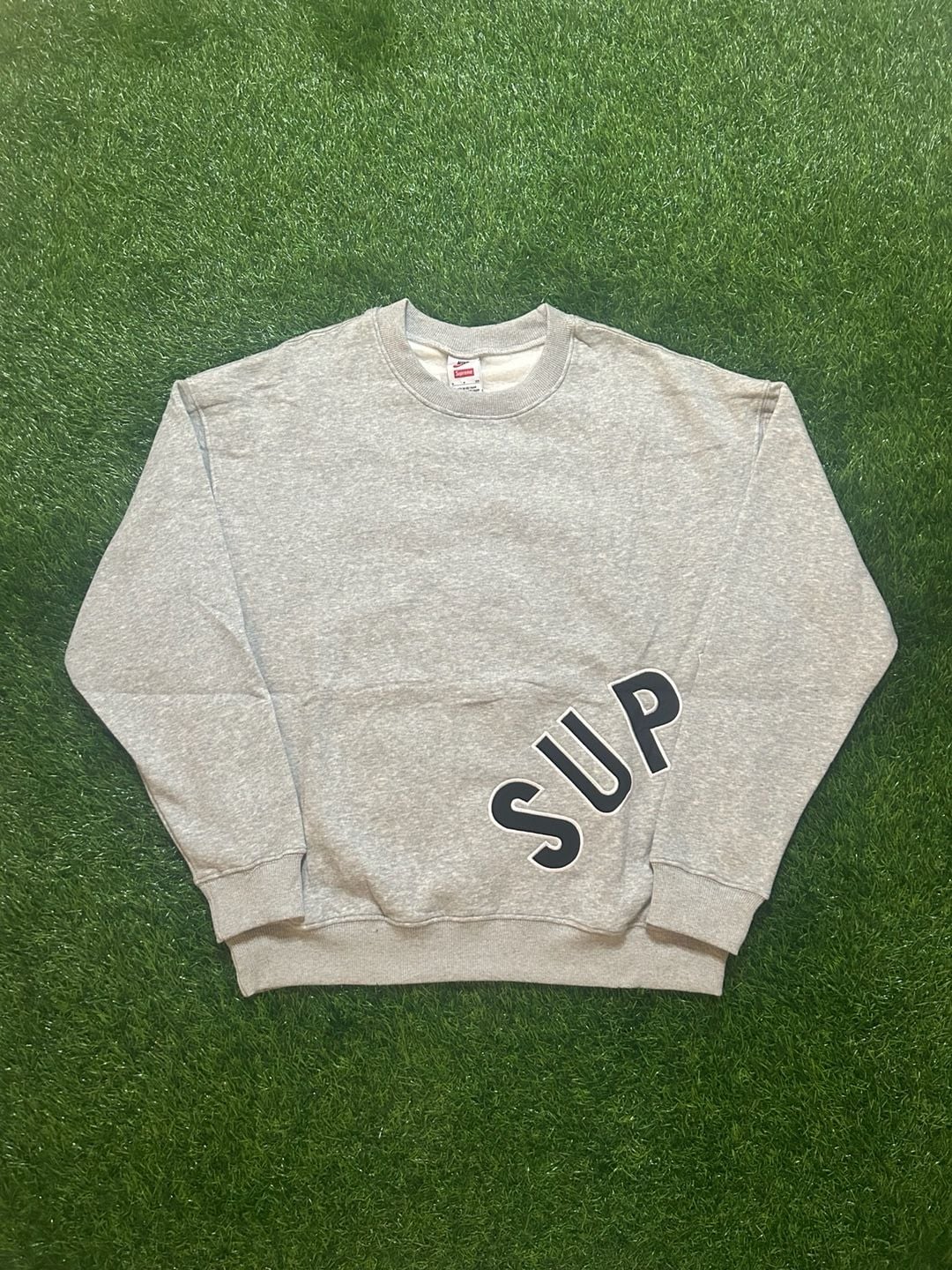 Supreme Nike Crewneck Sweatshirt Gray 2