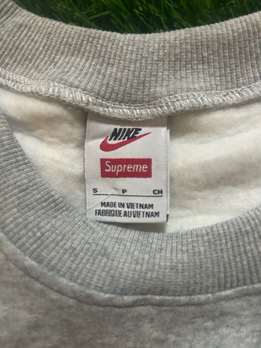 Supreme Nike Crewneck Sweatshirt Gray 4