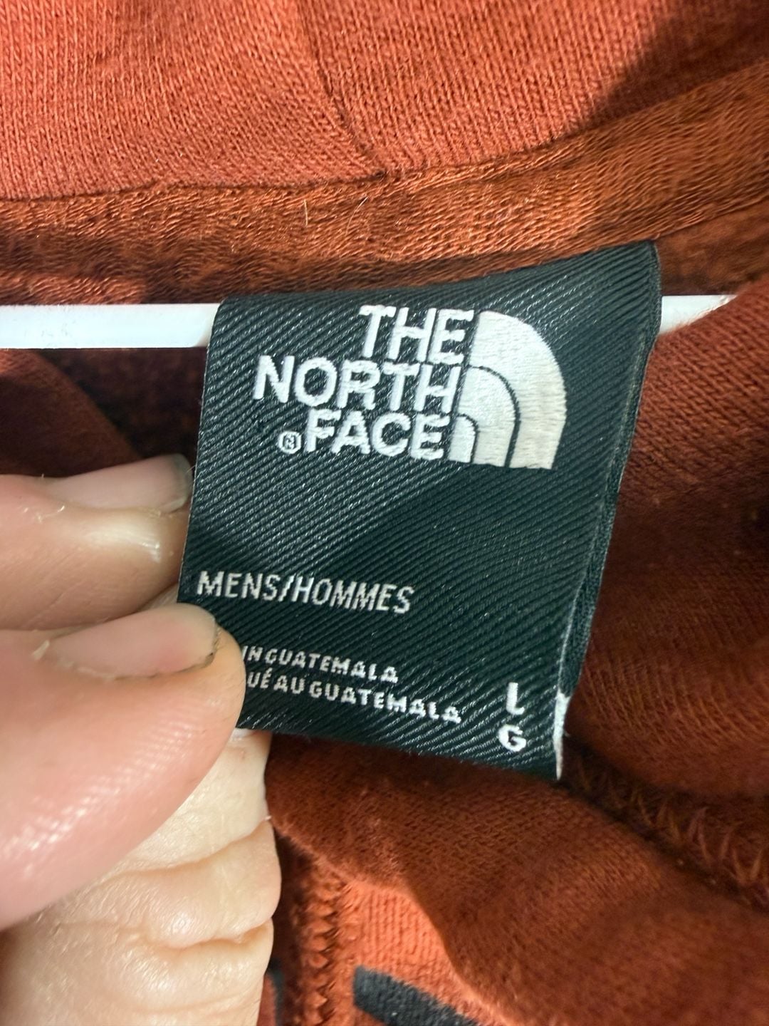 The North Face Hoodie Size L Rust Orange Pullover Sweatshirt 3