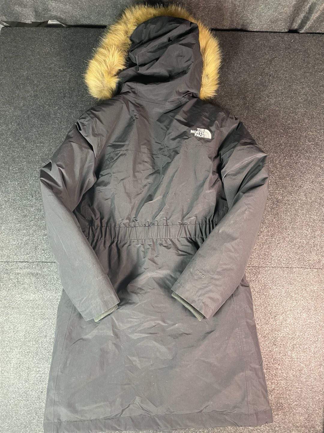 The North Face Arctic Parka Down Jacket Size S Black Faux Fur 10