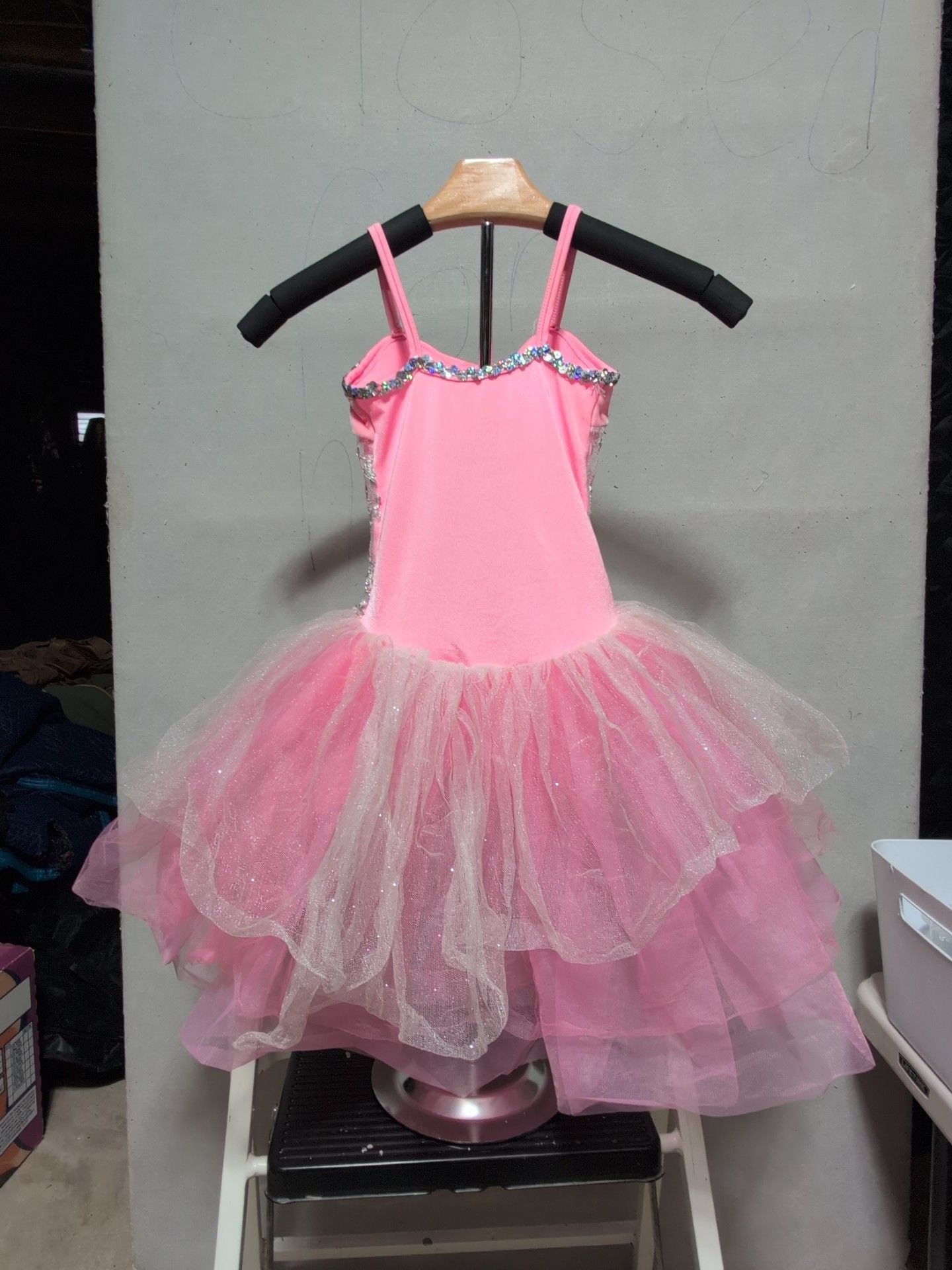 Curtain Call Dance Costume Dress Pink Sequins Tulle 3