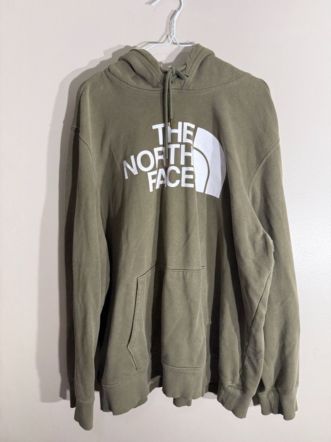 The North Face Logo Hoodie Olive Green 2