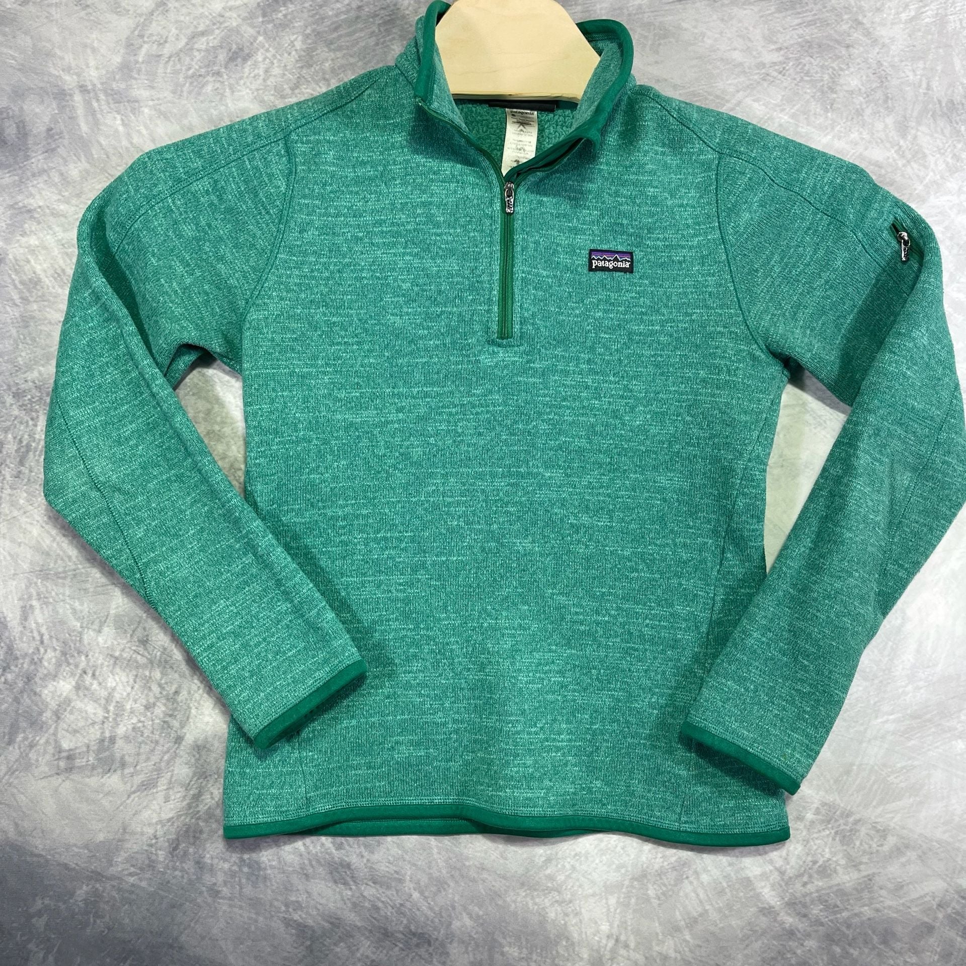 Patagonia Lightweight Better Sweater 1/4 Zip Size S Green Fleece Pullover 2